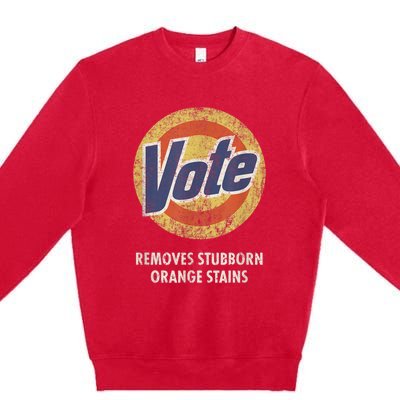 AntiTrump Vote Detergent Funny Vintage Premium Crewneck Sweatshirt