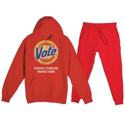 AntiTrump Vote Detergent Funny Vintage Premium Hooded Sweatsuit Set