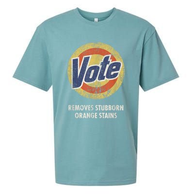 AntiTrump Vote Detergent Funny Vintage Sueded Cloud Jersey T-Shirt