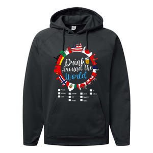 Adult Vacation Drinking Countries International National Performance Fleece Hoodie