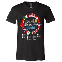 Adult Vacation Drinking Countries International National V-Neck T-Shirt