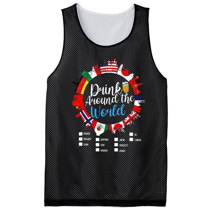 Adult Vacation Drinking Countries International National Mesh Reversible Basketball Jersey Tank