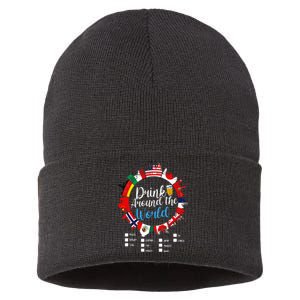 Adult Vacation Drinking Countries International National Sustainable Knit Beanie