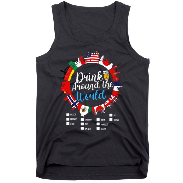 Adult Vacation Drinking Countries International National Tank Top