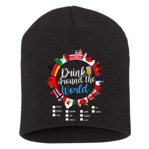 Adult Vacation Drinking Countries International National Short Acrylic Beanie