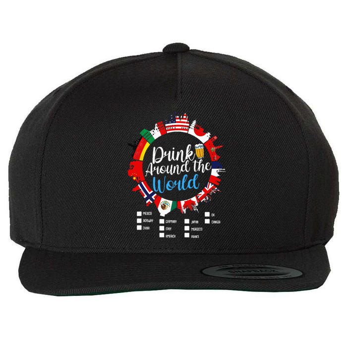 Adult Vacation Drinking Countries International National Wool Snapback Cap