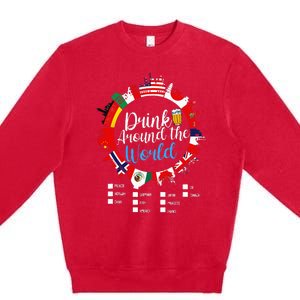 Adult Vacation Drinking Countries International National Premium Crewneck Sweatshirt