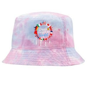 Adult Vacation Drinking Countries International National Tie-Dyed Bucket Hat