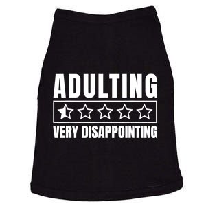 Adulting Very Disappointing Funny Sarcastic Sayings Doggie Tank