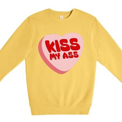 Anti Valentine's Day Funny Valentine Heart Candy Premium Crewneck Sweatshirt