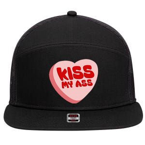 Anti Valentine's Day Funny Valentine Heart Candy 7 Panel Mesh Trucker Snapback Hat