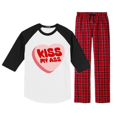 Anti Valentine's Day Funny Valentine Heart Candy Raglan Sleeve Pajama Set