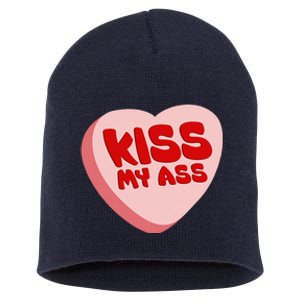 Anti Valentine's Day Funny Valentine Heart Candy Short Acrylic Beanie