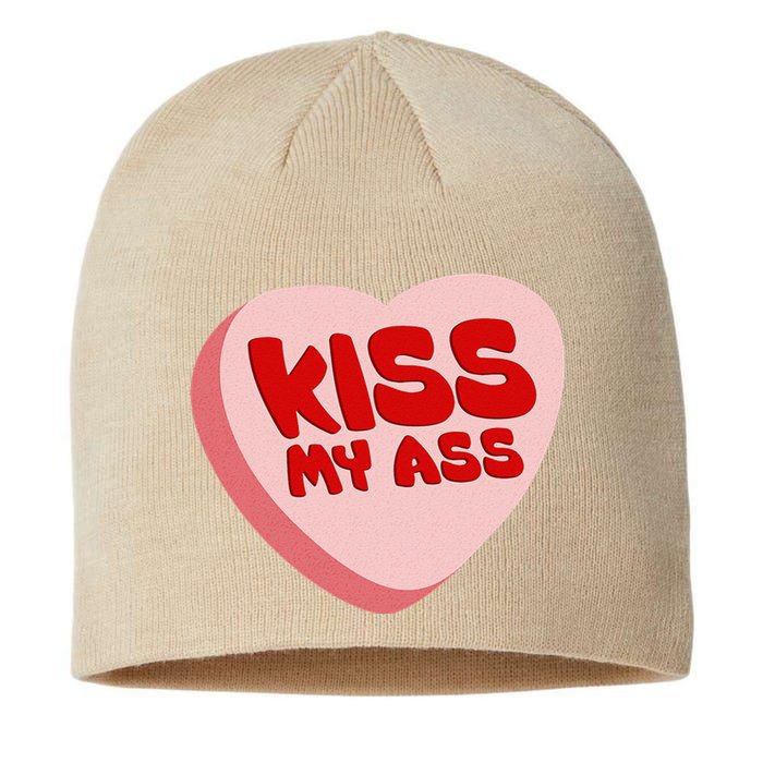 Anti Valentine's Day Funny Valentine Heart Candy Sustainable Beanie