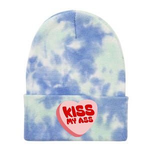 Anti Valentine's Day Funny Valentine Heart Candy Tie Dye 12in Knit Beanie