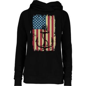 Anchor Veterans Day T Womens Funnel Neck Pullover Hood