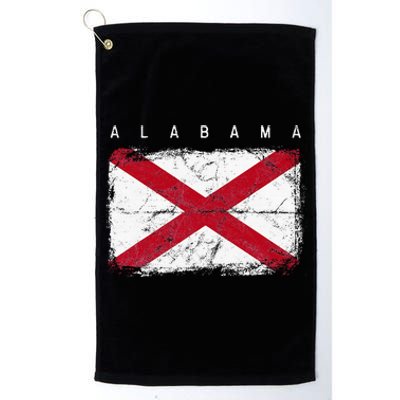 Alabama Vintage Distressed Home State Flag Design Platinum Collection Golf Towel