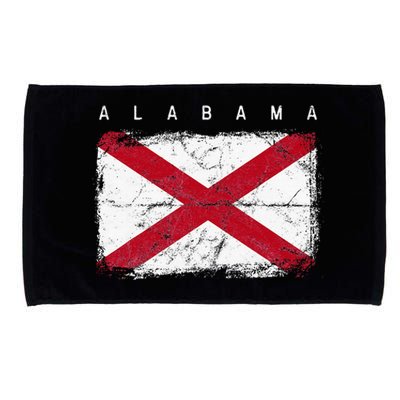 Alabama Vintage Distressed Home State Flag Design Microfiber Hand Towel