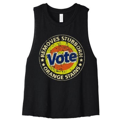 Antitrump Vote Detergent Funny Women's Racerback Cropped Tank