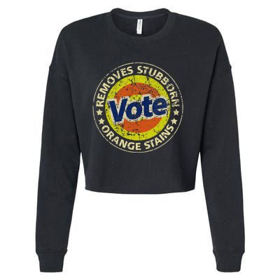 Antitrump Vote Detergent Funny Cropped Pullover Crew