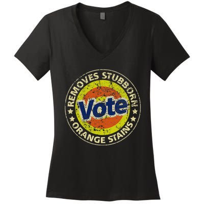 Antitrump Vote Detergent Funny Women's V-Neck T-Shirt