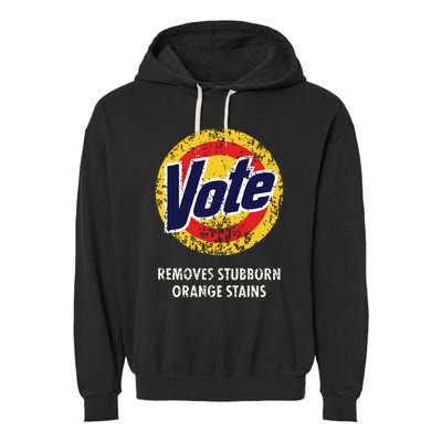 Antitrump Vote Detergent Funny Vintage Garment-Dyed Fleece Hoodie