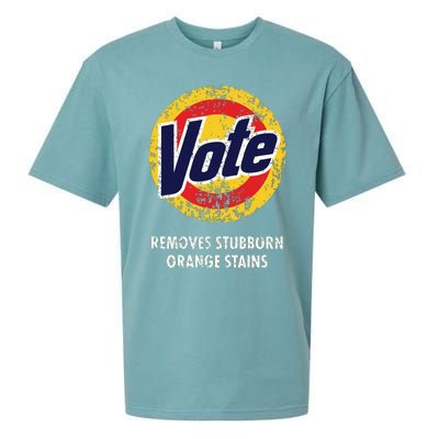 Antitrump Vote Detergent Funny Vintage Sueded Cloud Jersey T-Shirt