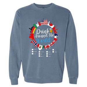 Adult Vacation Drinking Countries International National Garment-Dyed Sweatshirt