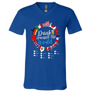 Adult Vacation Drinking Countries International National V-Neck T-Shirt