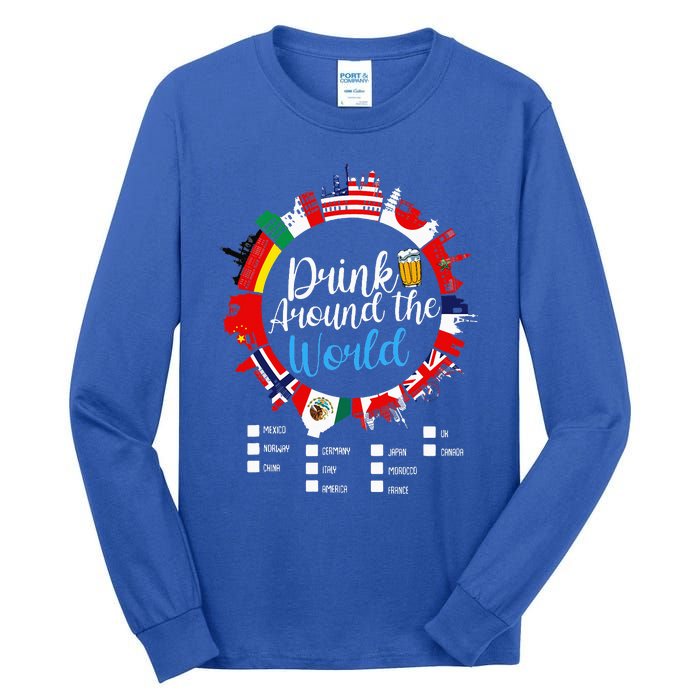 Adult Vacation Drinking Countries International National Tall Long Sleeve T-Shirt