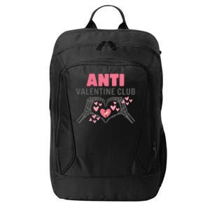 Anti Valentines Day Funny Skeleton Heart Anti Valentine Club City Backpack