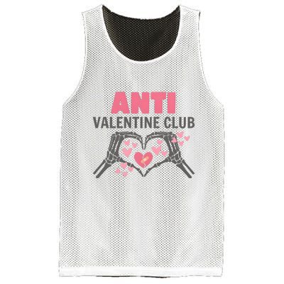 Anti Valentines Day Funny Skeleton Heart Anti Valentine Club Mesh Reversible Basketball Jersey Tank