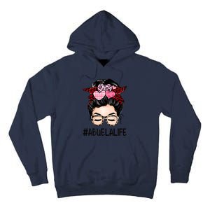 Abuela Valentines Day Women Cute Messy Bun Appreciation Tall Hoodie