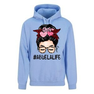 Abuela Valentines Day Women Cute Messy Bun Appreciation Unisex Surf Hoodie