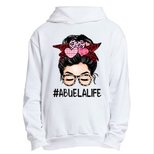 Abuela Valentines Day Women Cute Messy Bun Appreciation Urban Pullover Hoodie