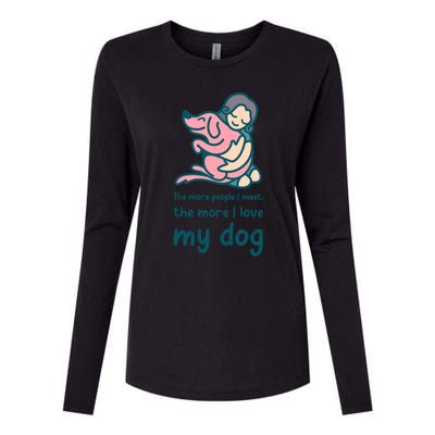 Anti Valentine Day Dog Lover Gift Womens Cotton Relaxed Long Sleeve T-Shirt