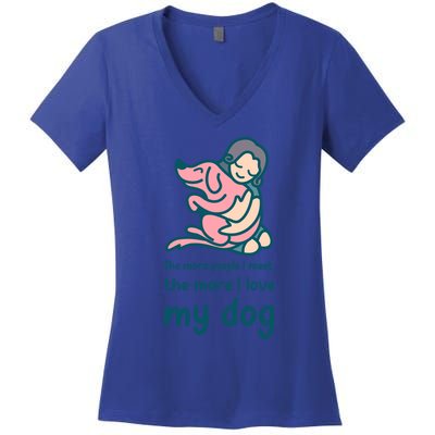 Anti Valentine Day Dog Lover Gift Women's V-Neck T-Shirt