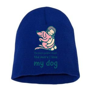 Anti Valentine Day Dog Lover Gift Short Acrylic Beanie