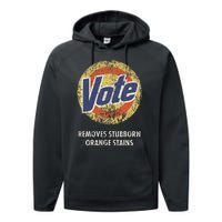 Antitrump Vote Detergent Performance Fleece Hoodie