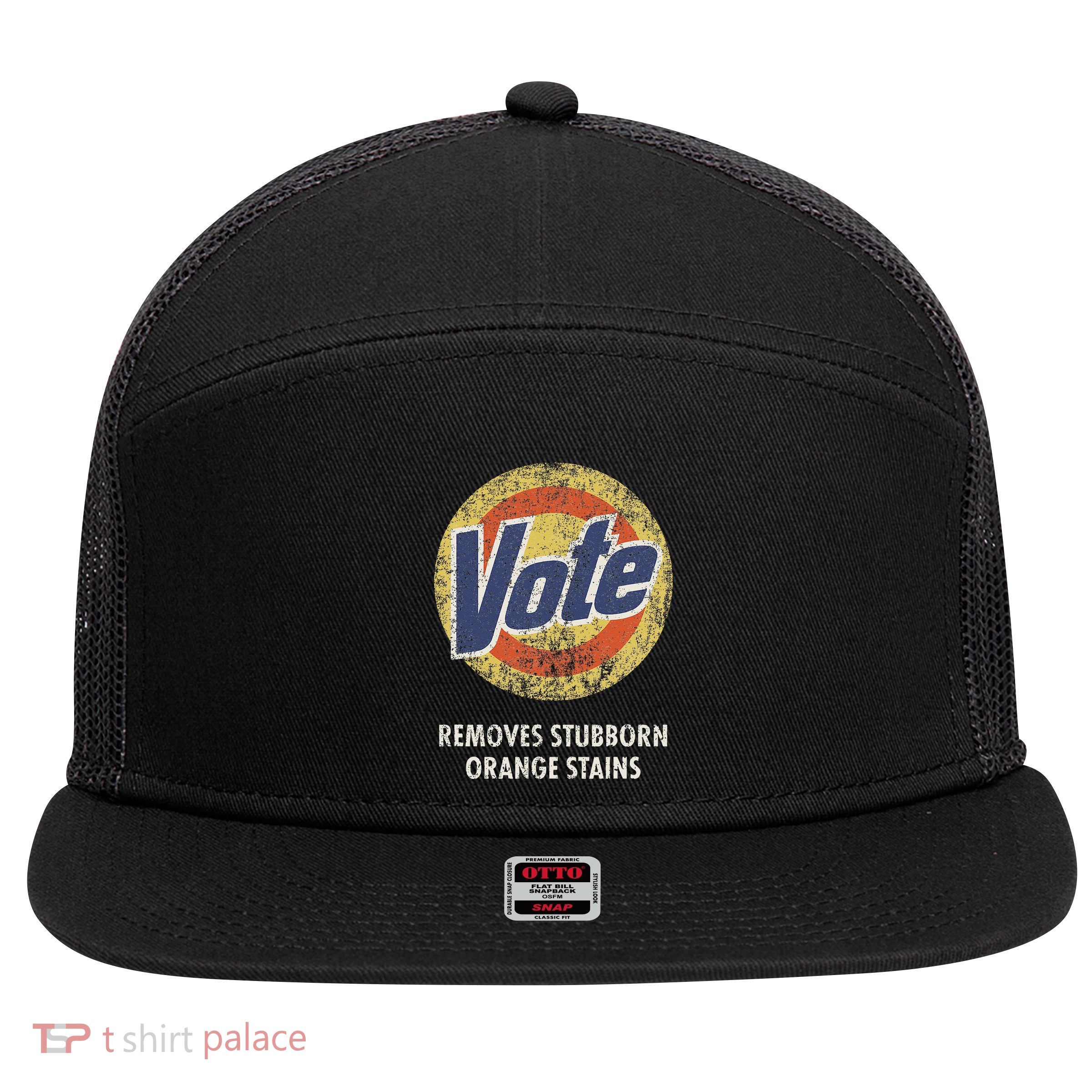 Antitrump Vote Detergent Funny Vintage 7 Panel Mesh Trucker Snapback Hat
