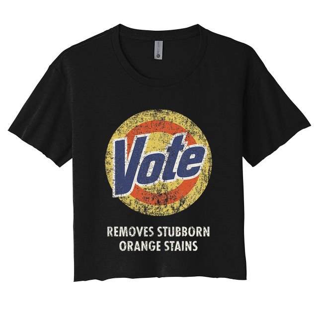 Antitrump Vote Detergent Funny Vintage Crop Top