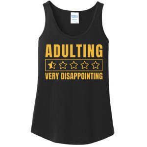 Adulting Very Disappointing Funny Ladies Essential Tank