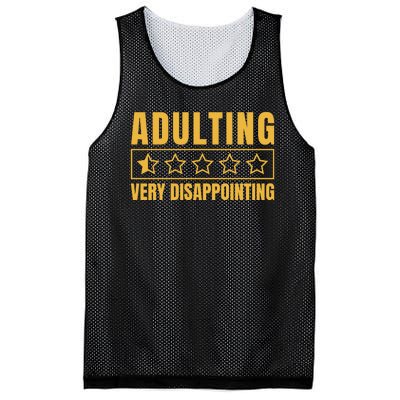 Adulting Very Disappointing Funny Mesh Reversible Basketball Jersey Tank