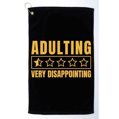 Adulting Very Disappointing Funny Golf Towel