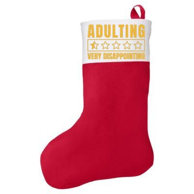 Adulting Very Disappointing Funny Felt Holiday Christmas Stocking