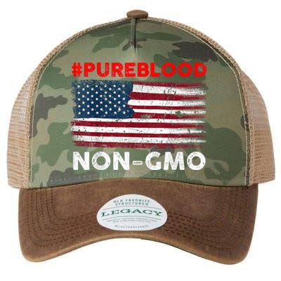 American Vintage Flag Pure Blood Non Gmo Legacy Tie Dye Trucker Hat