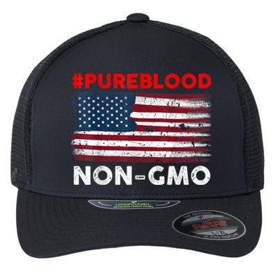 American Vintage Flag Pure Blood Non Gmo Flexfit Unipanel Trucker Cap