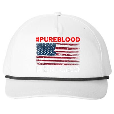 American Vintage Flag Pure Blood Non Gmo Snapback Five-Panel Rope Hat