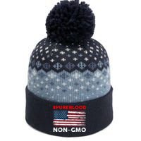 American Vintage Flag Pure Blood Non Gmo The Baniff Cuffed Pom Beanie