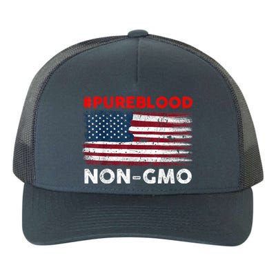 American Vintage Flag Pure Blood Non Gmo Yupoong Adult 5-Panel Trucker Hat